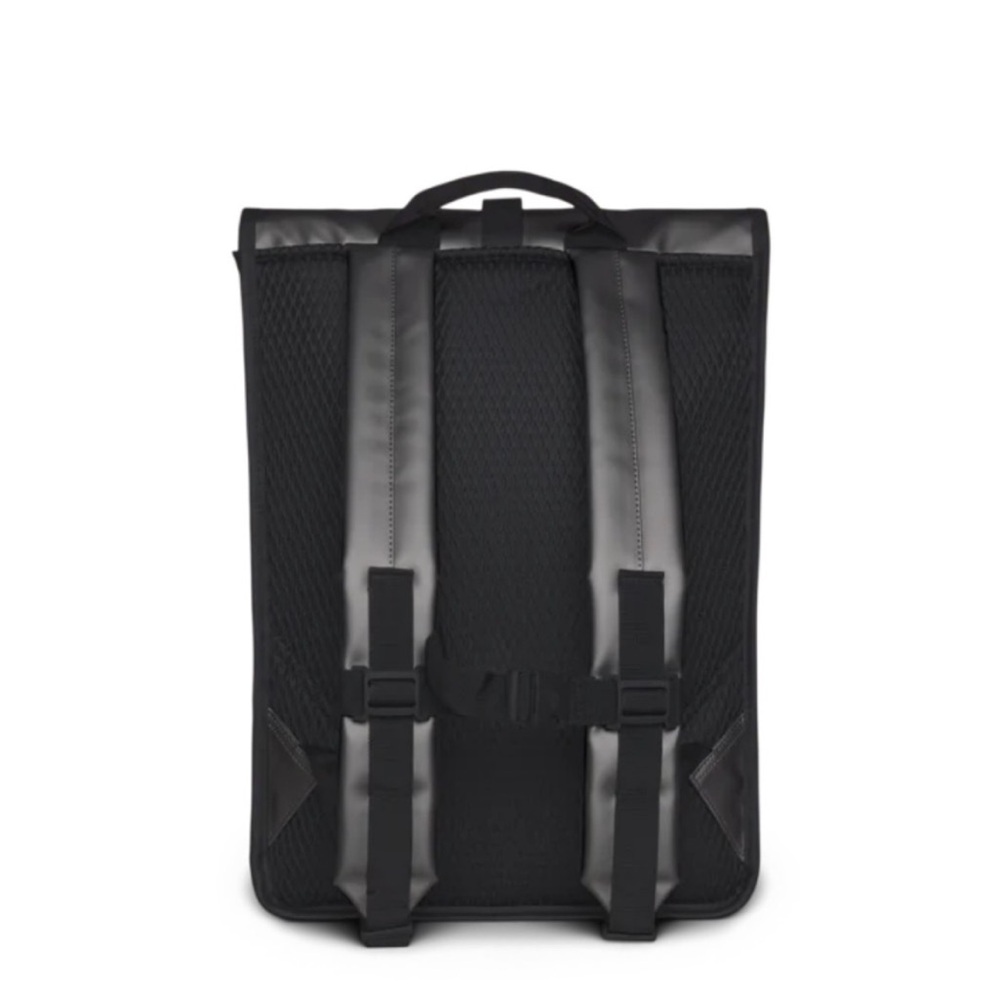 NWT Rains Waterproof Rolltop Rucksack Laptop Backpack In Metallic Grey - Picture 4 of 14